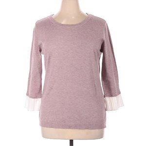 Vila Milano - long sleeve, XL pink sweater with ruffle sleeve trim detail